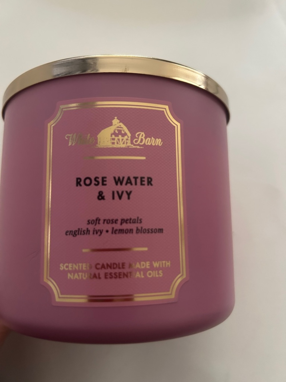 Bath Body Works Rose Water & Ivy 3-Wick Candle - Picture 3 of 5